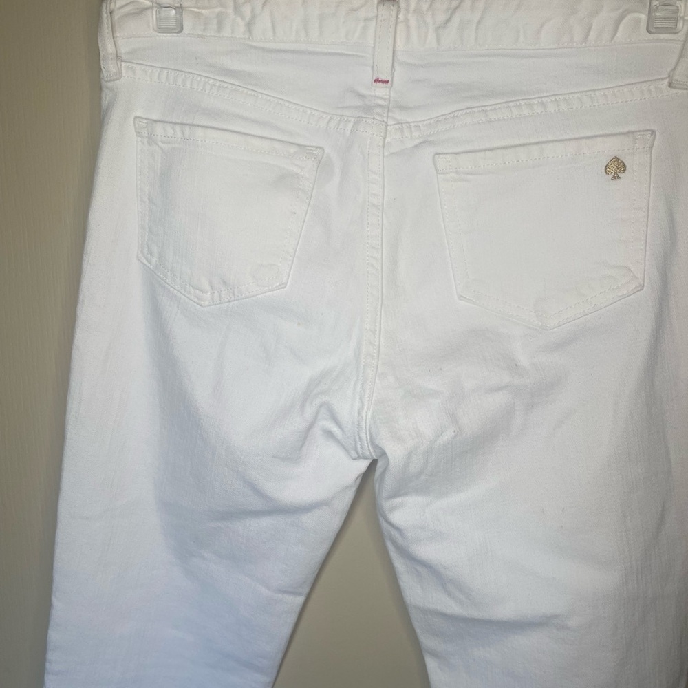 Kate Spade New York White Jeans Size 28 Play Hooky Straight Slim Pants - Picture 7 of 7